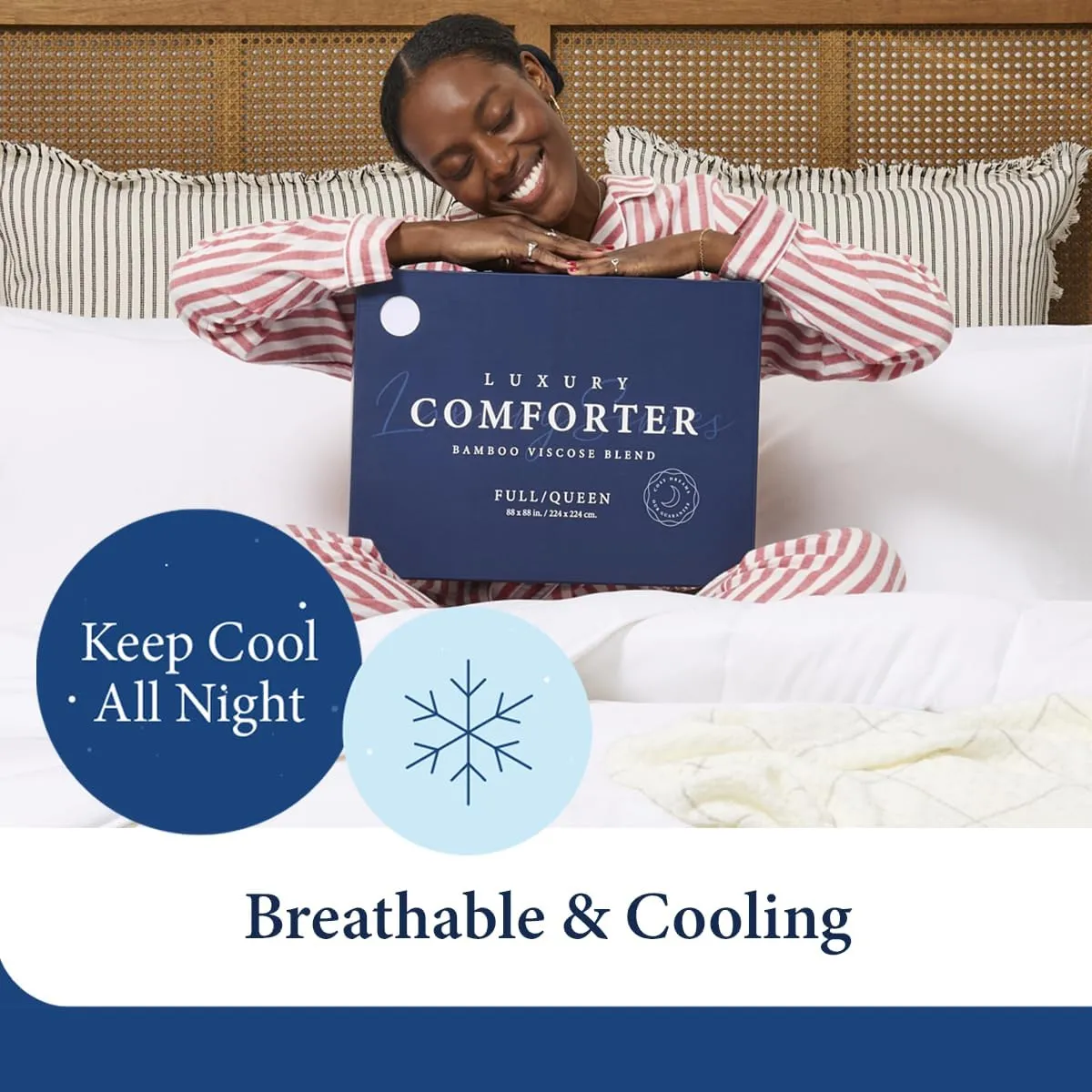 Cosy House Collection Luxury Down Alternative Comforter - Blend of Rayon Derived from Bamboo - Dorm Room Essentials - All Season Use - Box Stitch Construction & Duvet Loops (Twin/Twin XL, Tan)