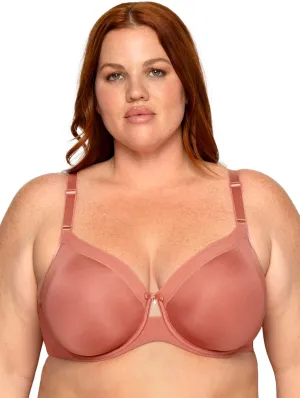 Curvy Couture Women's Plus Size Silky Smooth Micro Unlined Underwire Bra