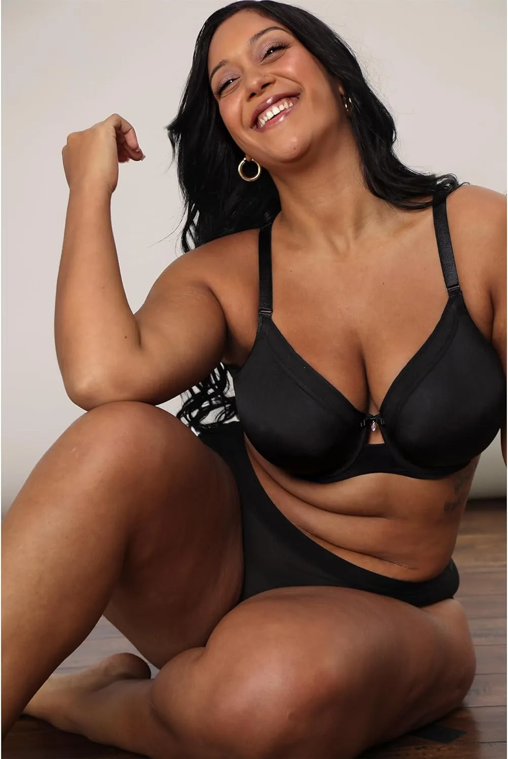Curvy Couture Women's Plus Size Silky Smooth Micro Unlined Underwire Bra