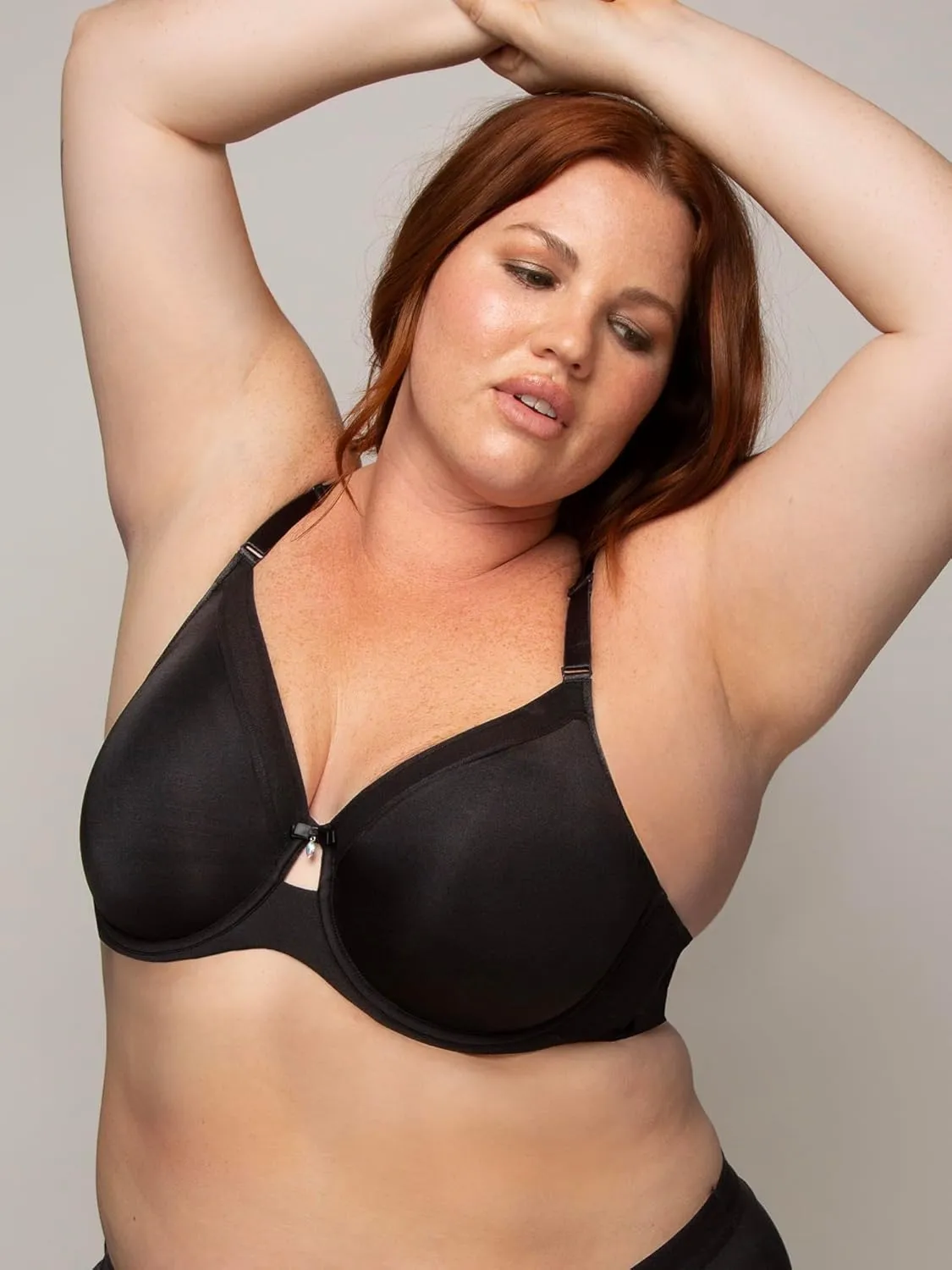 Curvy Couture Women's Plus Size Silky Smooth Micro Unlined Underwire Bra