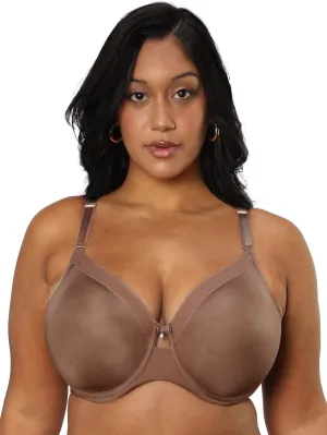 Curvy Couture Women's Plus Size Silky Smooth Micro Unlined Underwire Bra