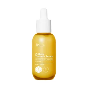 Cuthera Turmeric Korean Serum 1.52 Fl Oz - Vegan, Anti-Aging, Hydrating, Moisturizing Skincare and Jeju Natural Ingredients Turmeric, skin elasticity care, Pore care