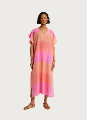 Dalila Vneck Kaftan Nefas Peach