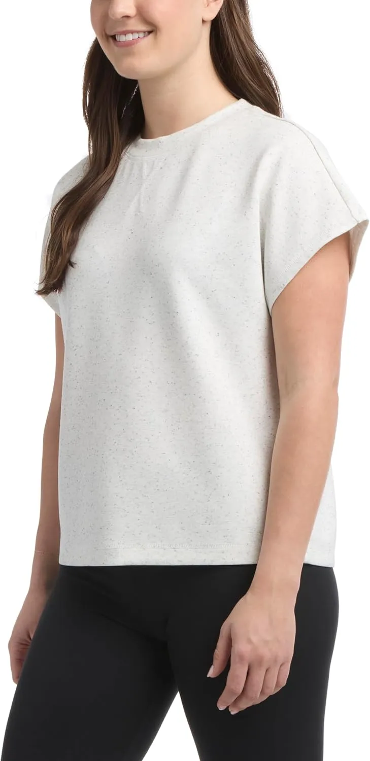 Danskin Women's Short Sleeve Crew Neck Luxe T-Shirt