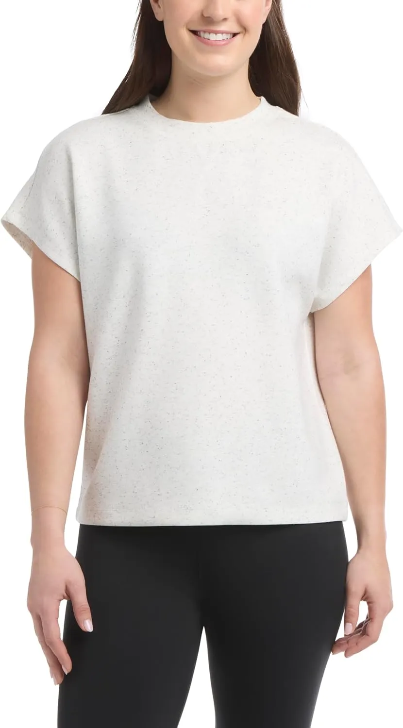 Danskin Women's Short Sleeve Crew Neck Luxe T-Shirt