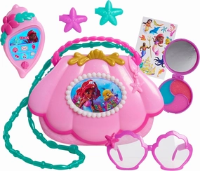 Disney Junior Ariel Mer-Mazing Bag Set, Dress Up and Pretend Play, 8-Pieces Pink Toy Purse, Kids Toys for Ages 3 Up by Just Play