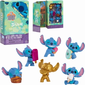 Disney Stitch Feed Me 6-piece Collectible Figure Set, Premium Collector Package, Kids Toys for Ages 3 Up, Amazon Exclusive by Just Play