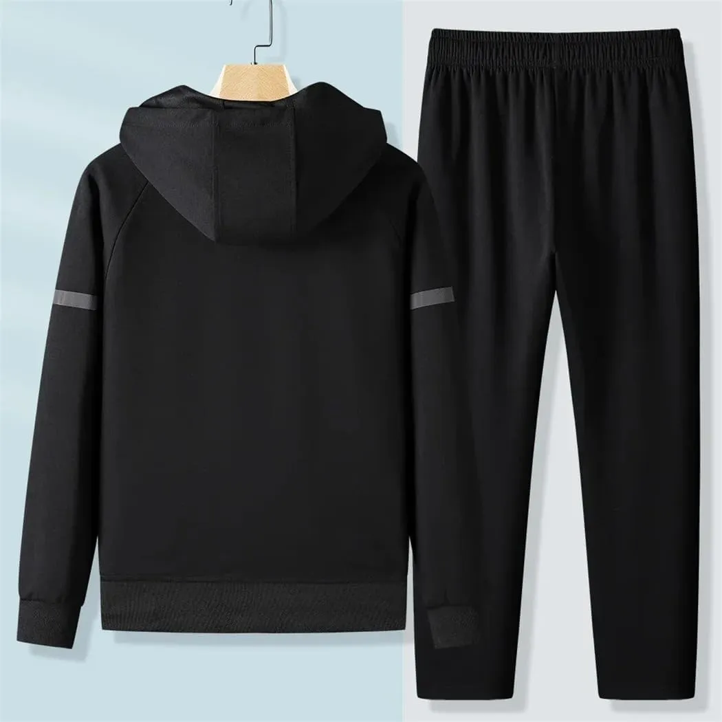 Dvbfufv Men Running Tracksuits Hoodies Zipper Sportwear Outwear  Sweatpants Sets Male Spring Sports Outfits
