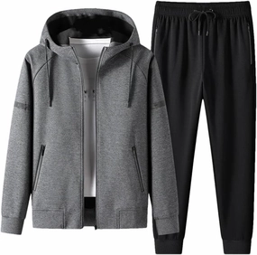 Dvbfufv Men Running Tracksuits Hoodies Zipper Sportwear Outwear  Sweatpants Sets Male Spring Sports Outfits