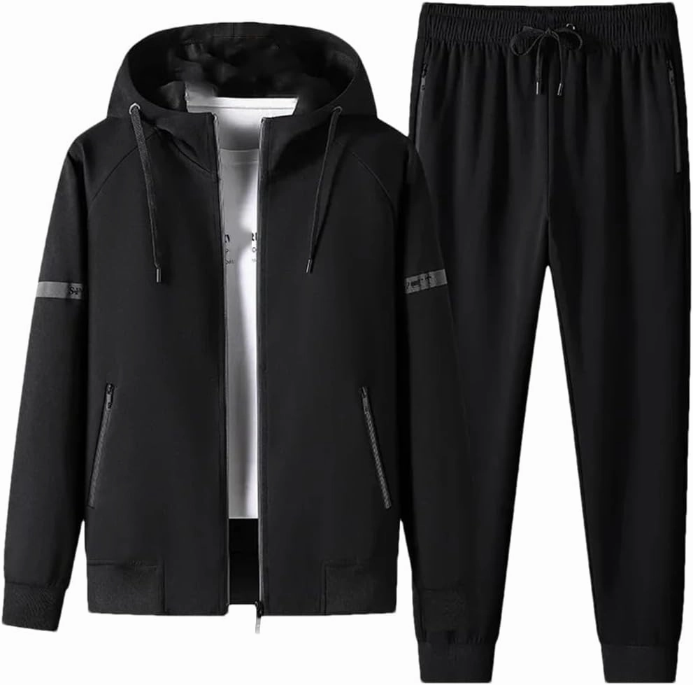 Dvbfufv Men Running Tracksuits Hoodies Zipper Sportwear Outwear  Sweatpants Sets Male Spring Sports Outfits
