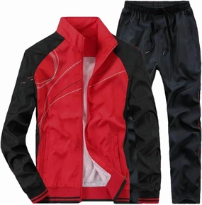 Dvbfufv Men's Sportswear Spring Trendy Running Training Jacket Sweatpant 2 Pieces Set Male Casual Tracksuit Suit