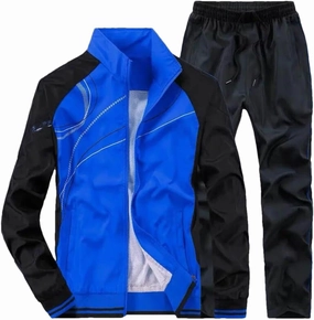 Dvbfufv Men's Sportswear Spring Trendy Running Training Jacket Sweatpant 2 Pieces Set Male Casual Tracksuit Suit