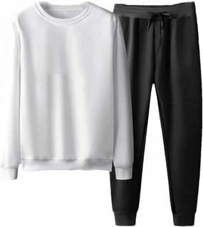 Dvbfufv Men's Women's Casual Sports Golf Round Neck Pullover Sweatshirt  Outdoor Running Pants Set
