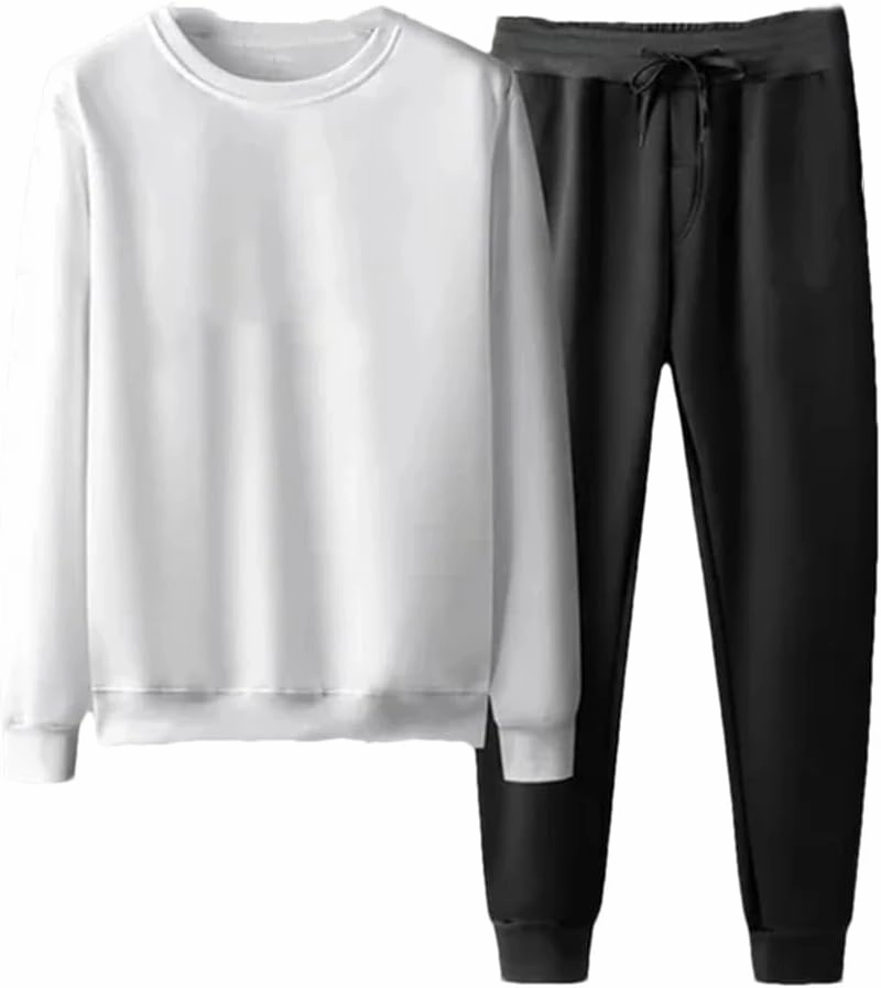 Dvbfufv Men's Women's Casual Sports Golf Round Neck Pullover Sweatshirt  Outdoor Running Pants Set