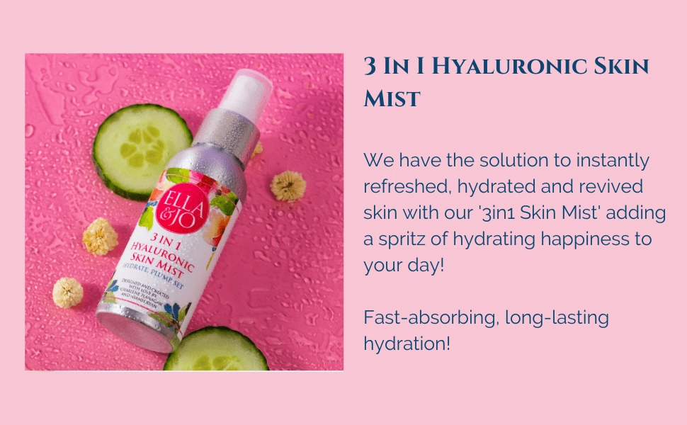 Ella & Jo 3 in 1 Hyaluronic Skin Mist 100ml