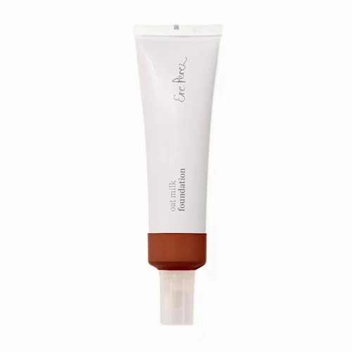 Ere Perez - Natural Oat Milk Liquid Foundation | Breathable, Buildable, Med-Full Coverage, Dewy | Peach Extract, Vitamin E | Vegan, Cruelty-Free, Clean Beauty (Dolce | dark warm, 1 fl oz | 30 ml)