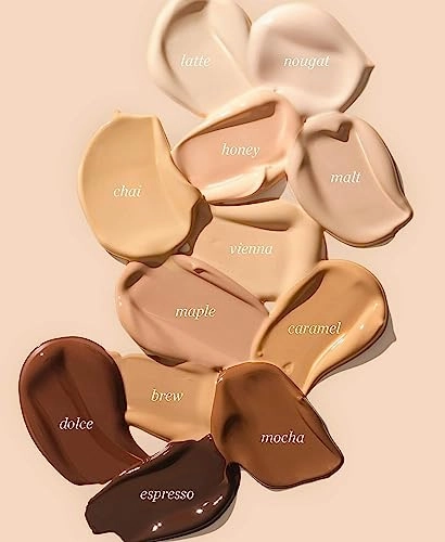 Ere Perez - Natural Oat Milk Liquid Foundation | Breathable, Buildable, Med-Full Coverage, Dewy | Peach Extract, Vitamin E | Vegan, Cruelty-Free, Clean Beauty (Dolce | dark warm, 1 fl oz | 30 ml)