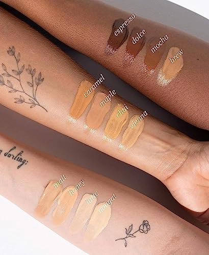 Ere Perez - Natural Oat Milk Liquid Foundation | Breathable, Buildable, Med-Full Coverage, Dewy | Peach Extract, Vitamin E | Vegan, Cruelty-Free, Clean Beauty (Dolce | dark warm, 1 fl oz | 30 ml)