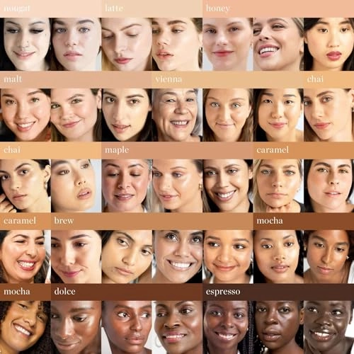 Ere Perez - Natural Oat Milk Liquid Foundation | Breathable, Buildable, Med-Full Coverage, Dewy | Peach Extract, Vitamin E | Vegan, Cruelty-Free, Clean Beauty (Dolce | dark warm, 1 fl oz | 30 ml)