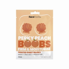 Face Facts Perky Peach Boobs Firm & Moisturise Sheet Mask W Peach   Aloe Vera   Niacinamide