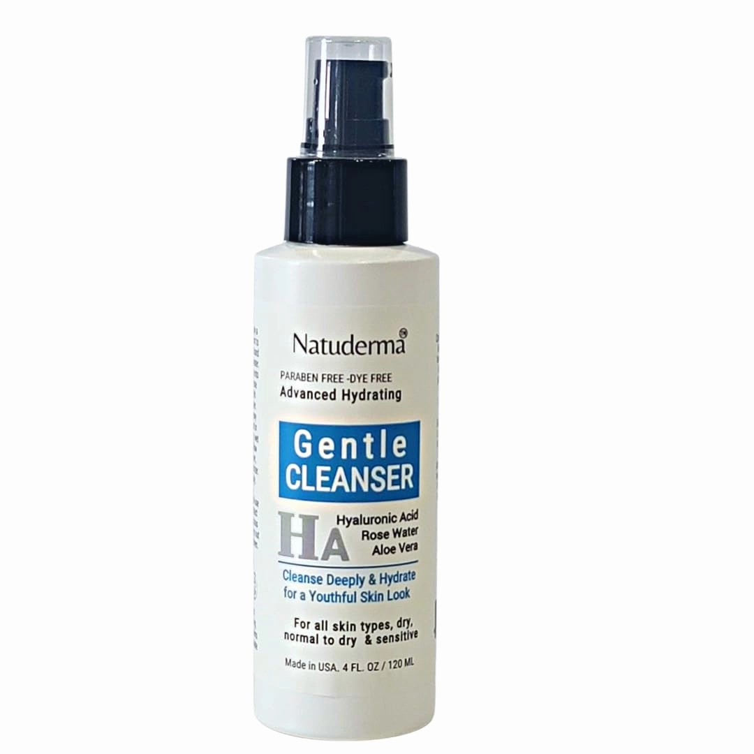 Face Wash Hydrating Facial Cleanser with Hyaluronic Acid and Rose Water - Gentle Face Cleanser - Anti Aging Natural Moisturizing Face Wash 4oz