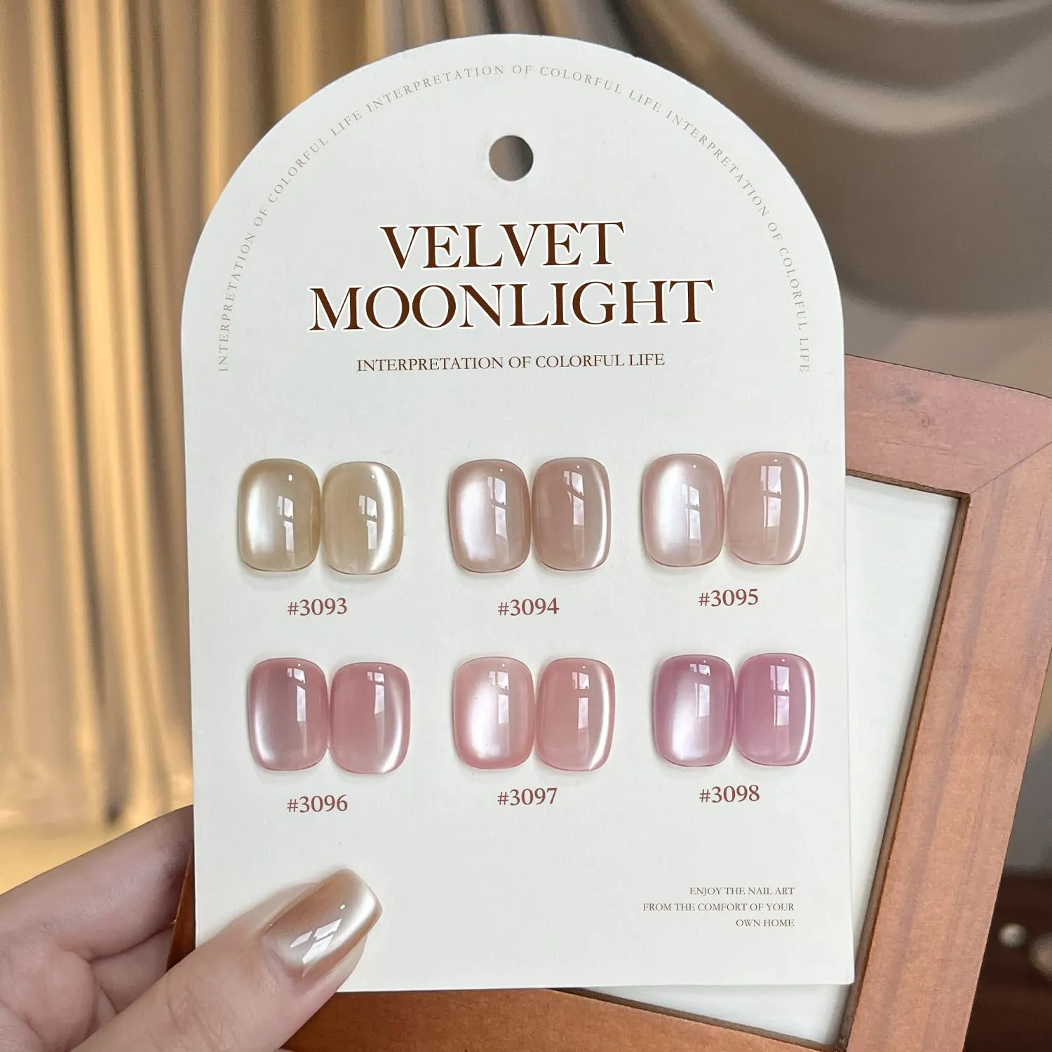 GAOY 16ml 6 Colors Sheer Cat Eye Gel Polish Set, Light Pink Purple Shimmery Holographic Cat Eye Gel Nail Polish with 3 Heads Magnet, UV Lamp Cure for Nail Art DIY, Velvet Moonlight