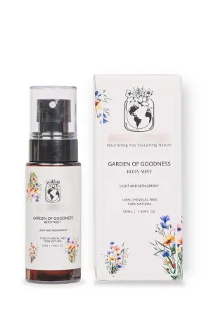 Garden of Goodnes Body Mist Nargis 50ml | Natural Hydrating Spray for Men & Women | Luxury Floral Fragrance with Mogra, Lily, Lotus | 1.69 Fl Oz