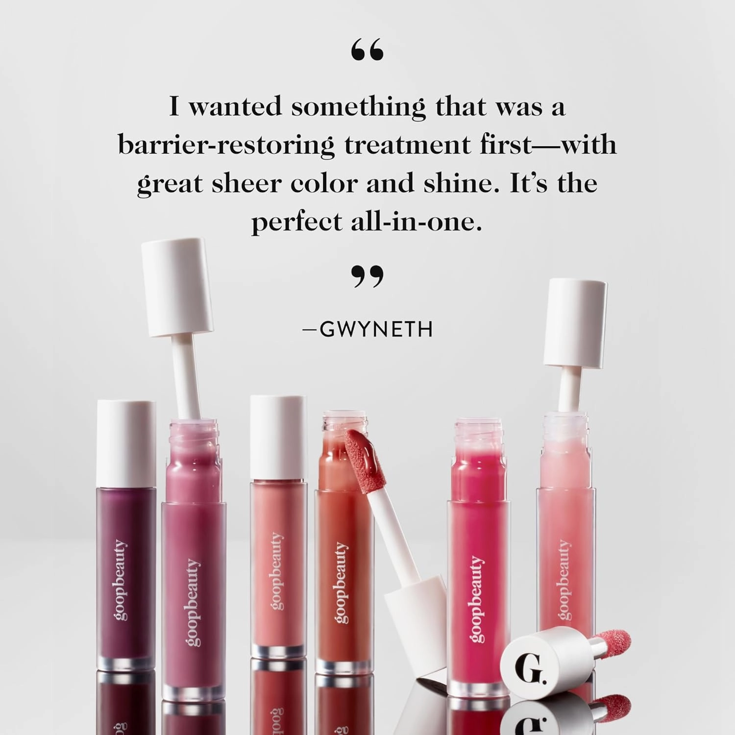 goop Beauty Hydra-Barrier Gel Gloss | Hydrating Lip Gloss to Moisturize & Plump Lips | Hyaluronic Acid & Vitamin E | Fig - Sheer Aubergine | 0.13 oz