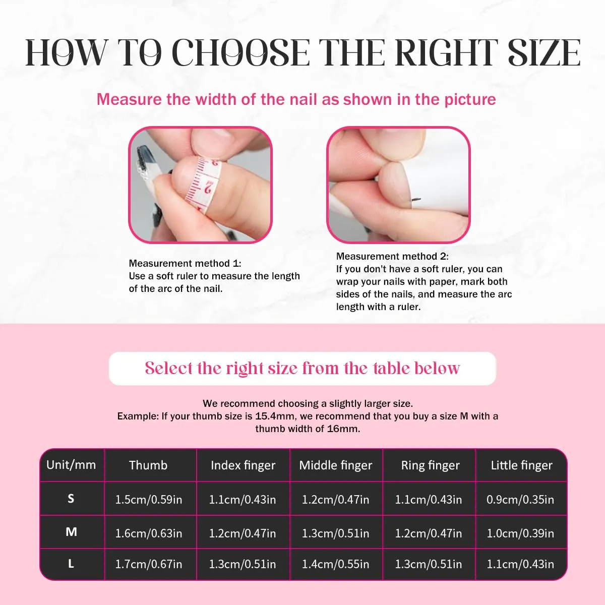 Handmade Press On Nails Luxury Rhinestone Décor long Coffin, Flowers Pink Nails Glossy Stick on Nails Full Elegant Sexy Style For Women(Large)