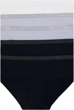 Hanes Women's Originals Ultra SuperSoft Hipster Underwear (5 Pack)