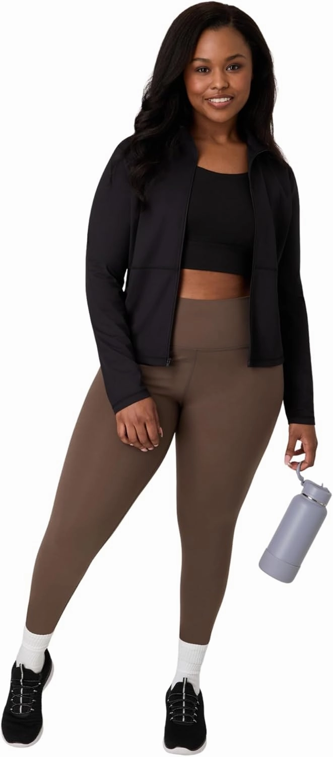 Hanes Women's Moves Workout, Soft & Stretchy Yoga, Moisture-Wicking Full-Zip Studio Jacket