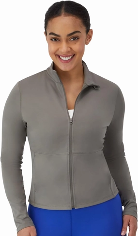 Hanes Women's Moves Workout, Soft & Stretchy Yoga, Moisture-Wicking Full-Zip Studio Jacket