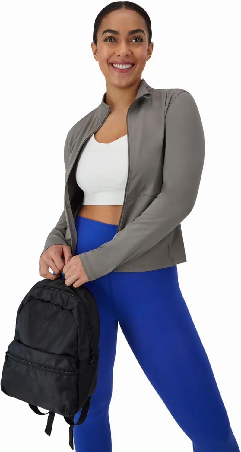 Hanes Women's Moves Workout, Soft & Stretchy Yoga, Moisture-Wicking Full-Zip Studio Jacket