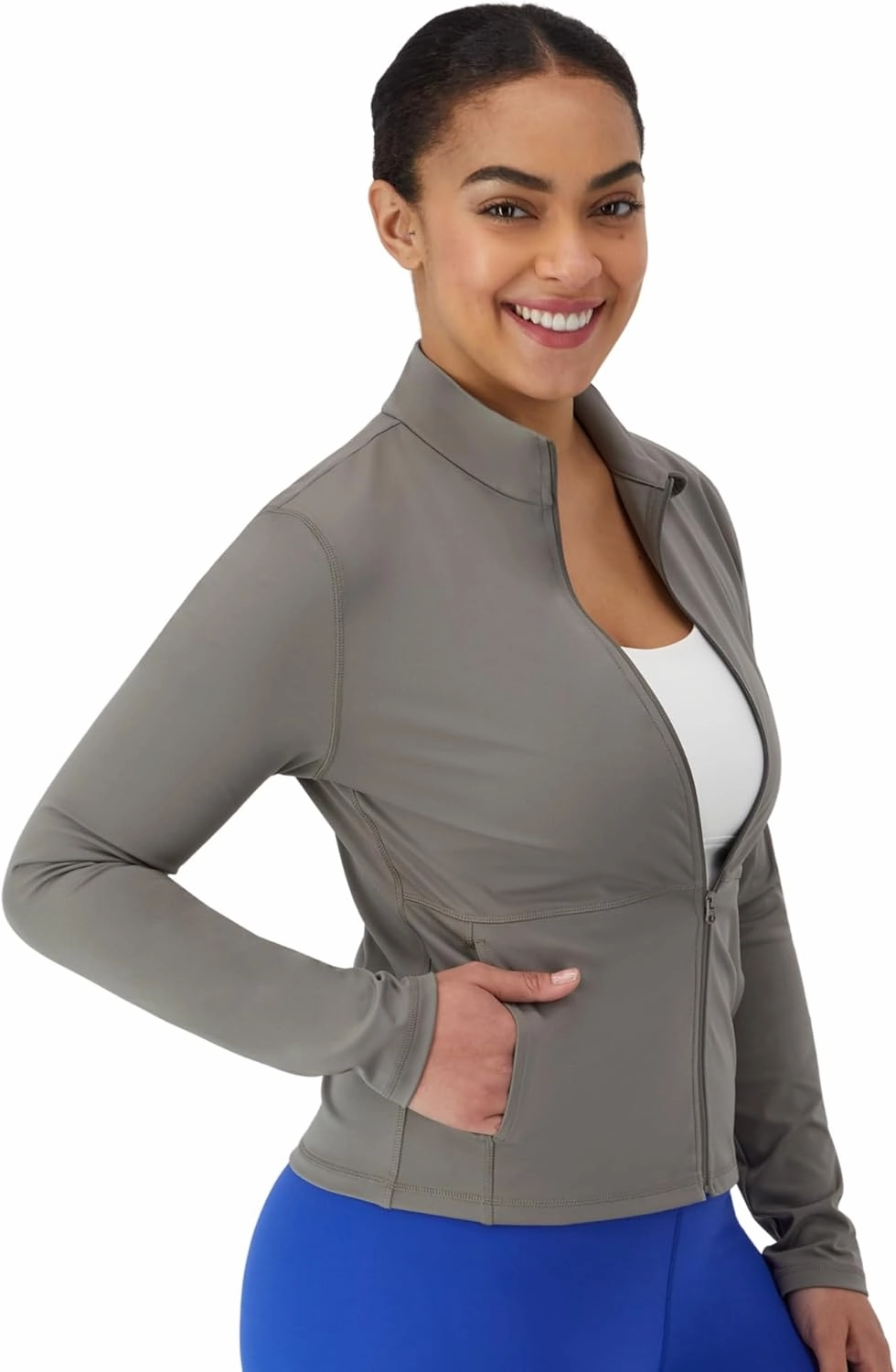 Hanes Women's Moves Workout, Soft & Stretchy Yoga, Moisture-Wicking Full-Zip Studio Jacket