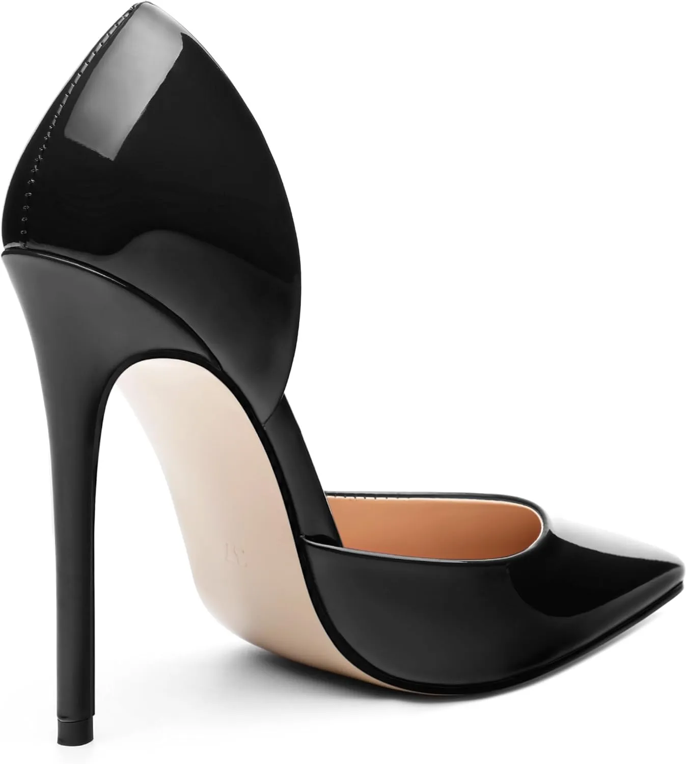 High Heels Stiletto Pumps for Women Slip on Patent Closed Pointed Toe Sexy Fashion Wedding Party Dressy Shoes