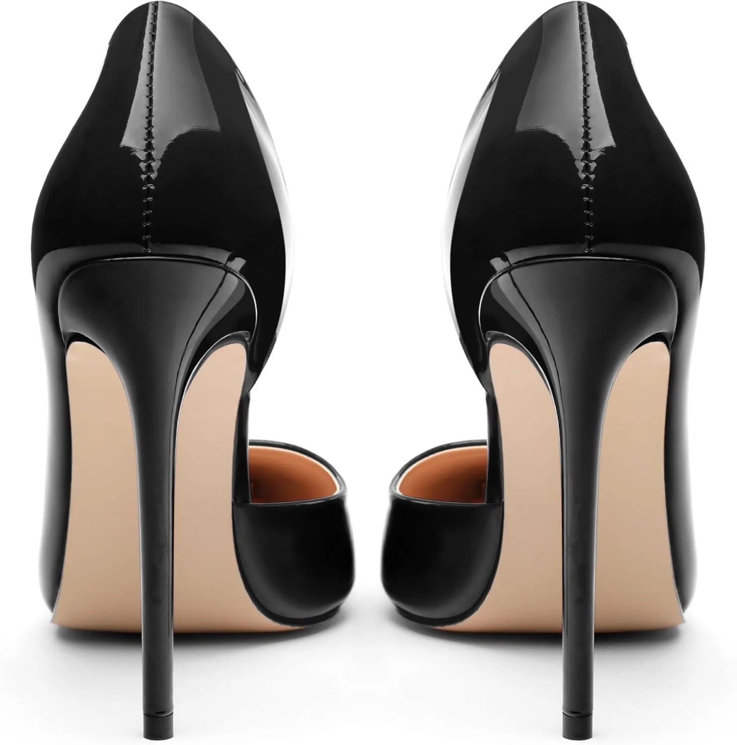 High Heels Stiletto Pumps for Women Slip on Patent Closed Pointed Toe Sexy Fashion Wedding Party Dressy Shoes