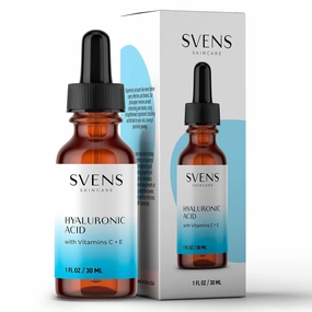 Hyaluronic Acid Serum for Face and Skin, Vitamin C & Vitamin E – Hydrating Moisturizing Beauty Facial Serum, 1 fl oz
