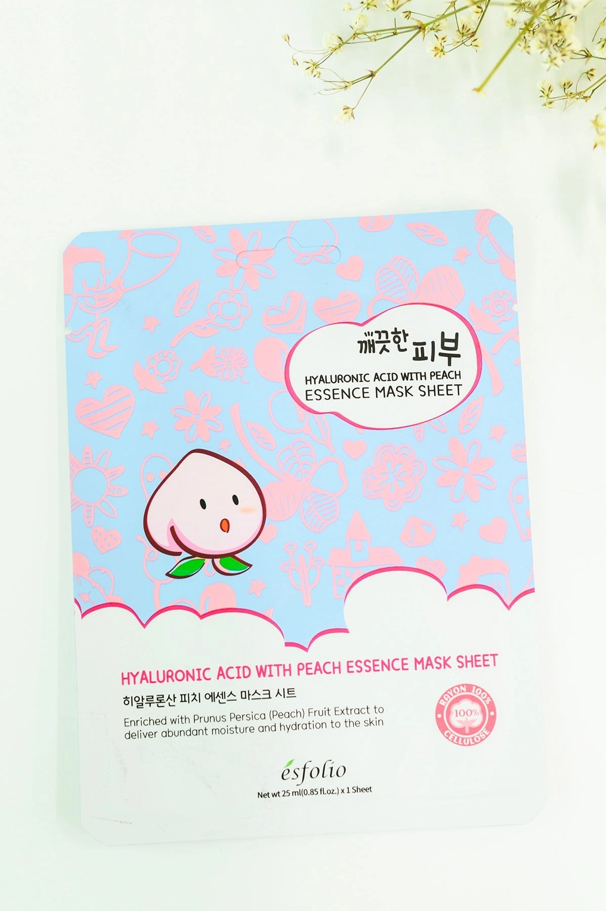 Hyaluronic Acid With Peach Essence Sheet Mask