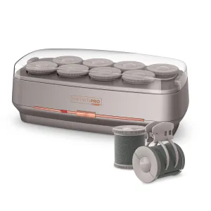 INFINITIPRO BY CONAIR Ceramic Flocked Hot Rollers for Long, Medium, and All Hair - Hair Curler - Hair Roller Clips Included - 2 inch Rollers