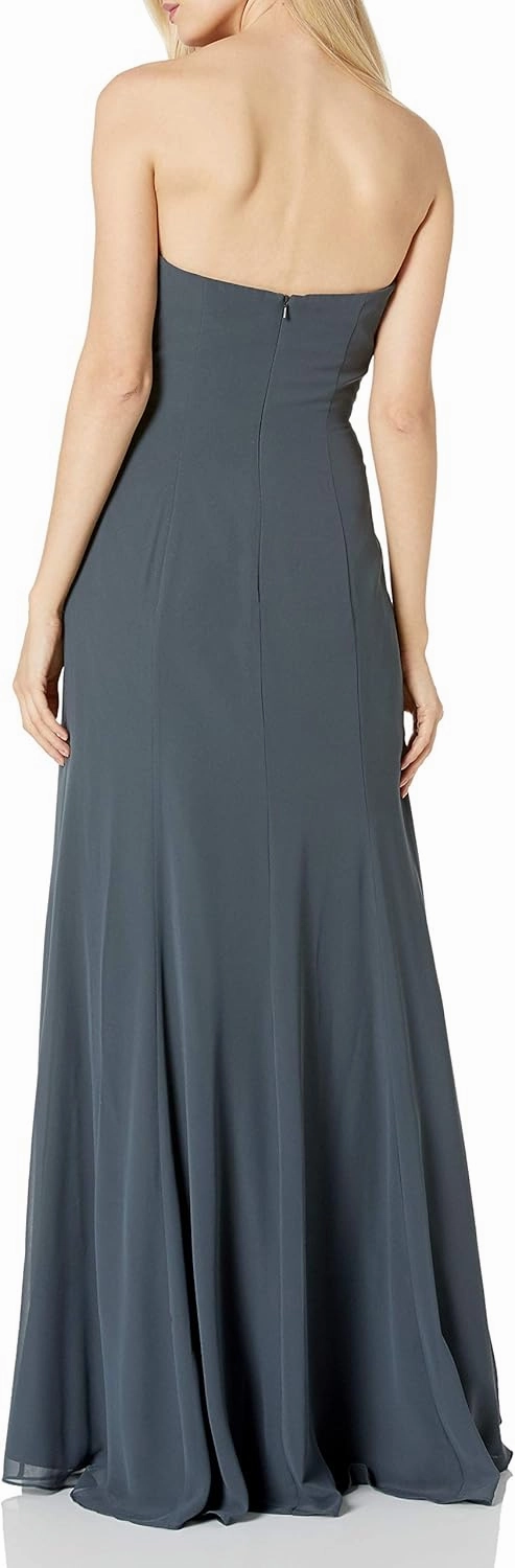 Jenny Yoo Women's One Size Racquel Strapless Chiffon Gown