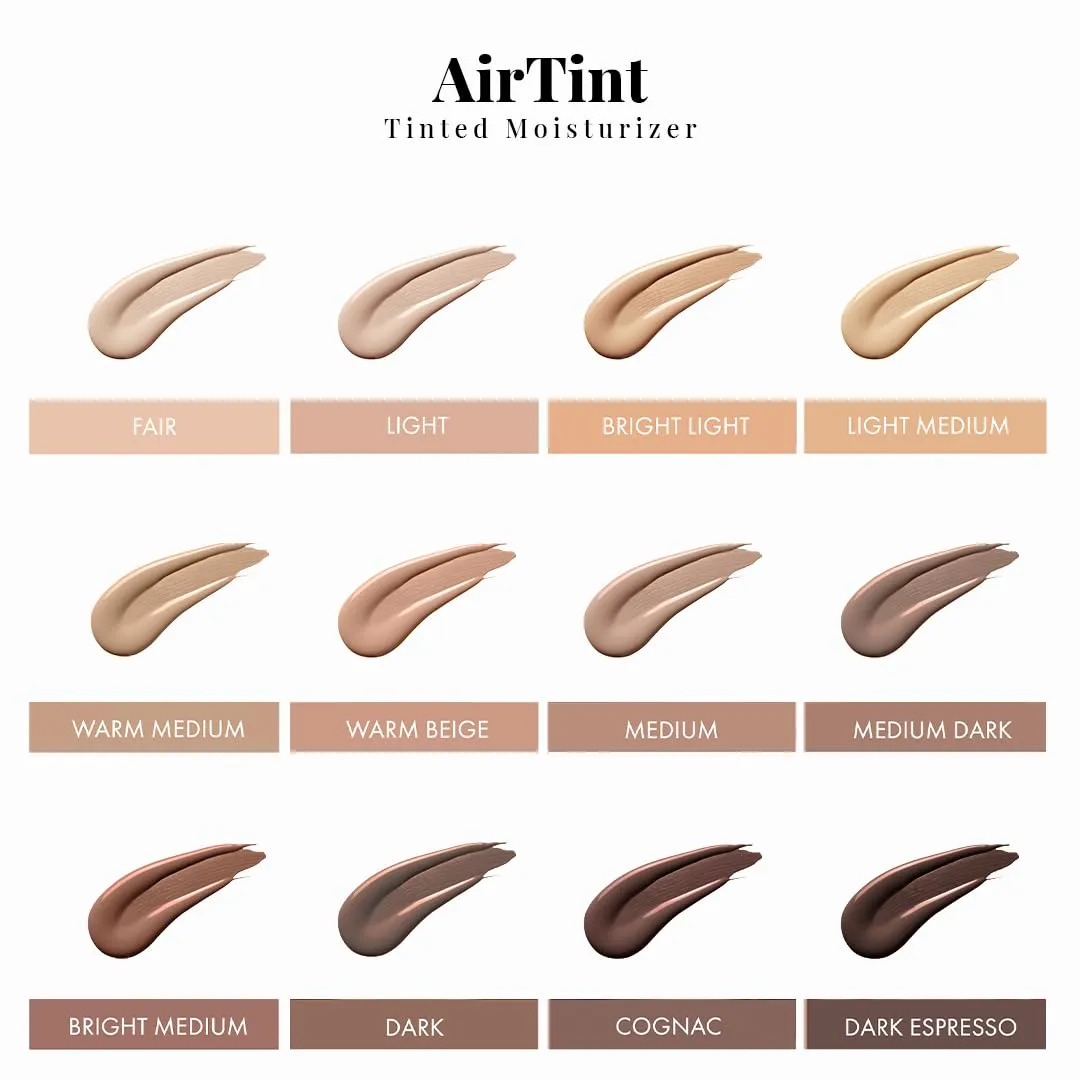Jerome Alexander MagicMinerals AirTint Tinted Moisturizer AirBrush Spray Light | Tinted Moisturizer Spray with Anti-Aging Ingredients | Bright Light |2PC