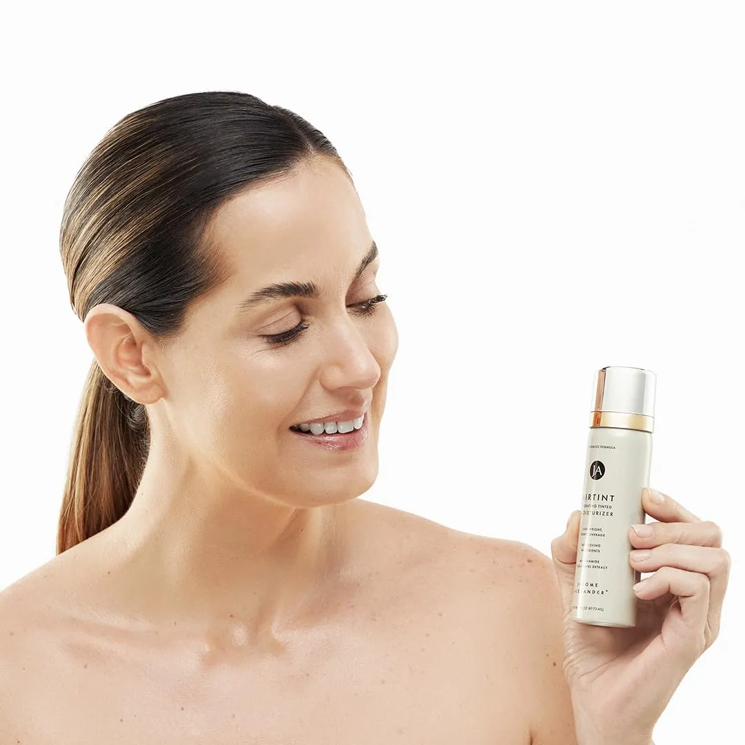 Jerome Alexander MagicMinerals AirTint Tinted Moisturizer AirBrush Spray Light | Tinted Moisturizer Spray with Anti-Aging Ingredients | Bright Light |2PC