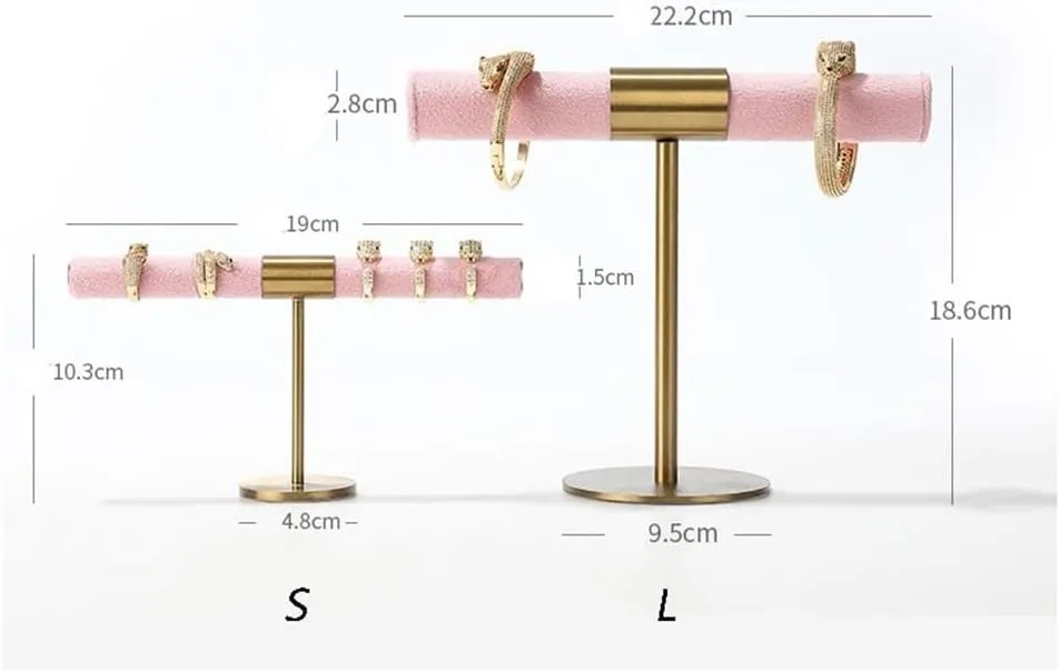 Jewelry Holder Stand Pink/green Ring Holder Bracelet String Display Rack Jewelry Storage Rack Metal Stand Jewelry Display(Green,Medium)