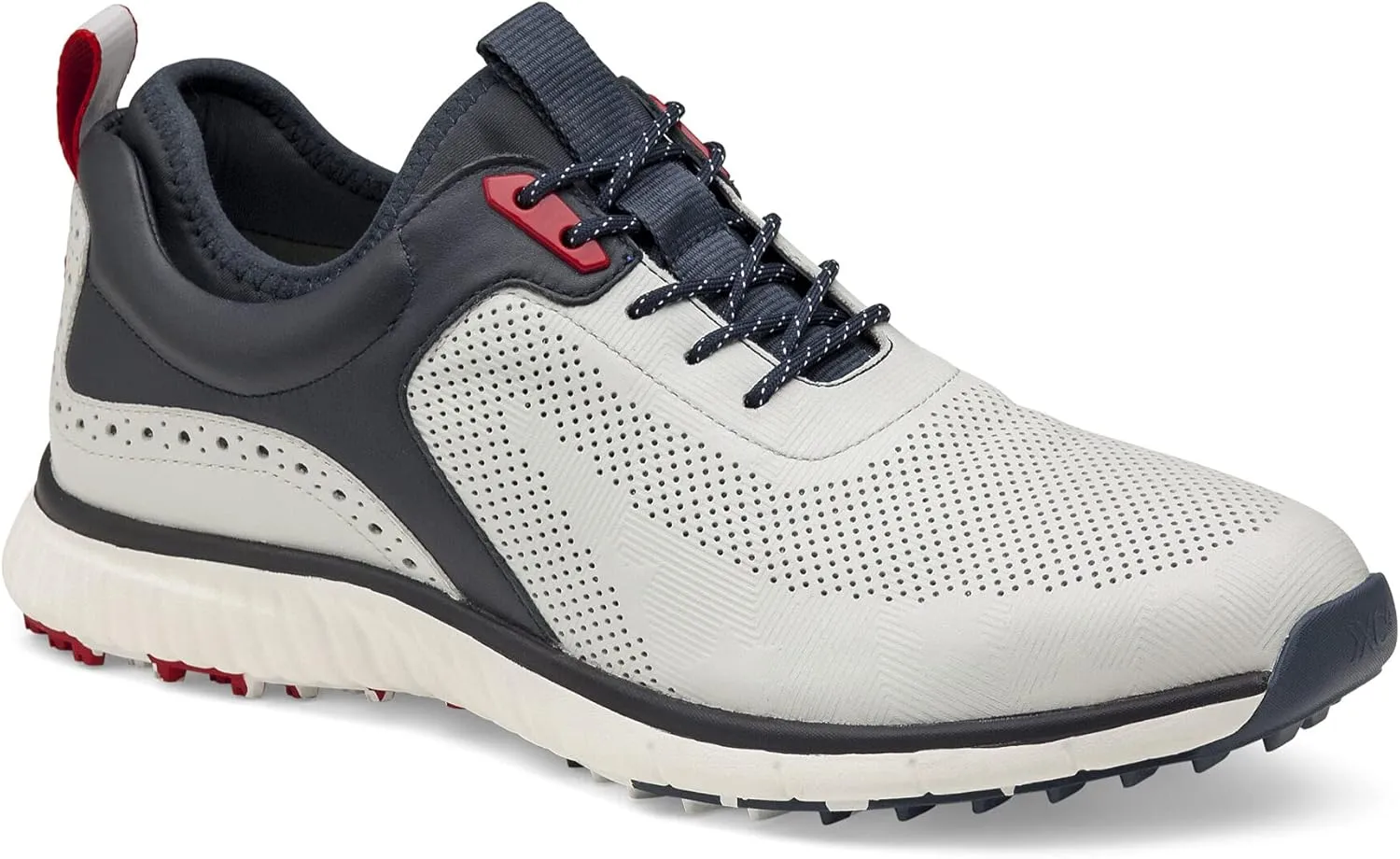Johnston & Murphy Men's XC4 H1-Luxe Hybrid White/Navy Full Grain 9.5 M US