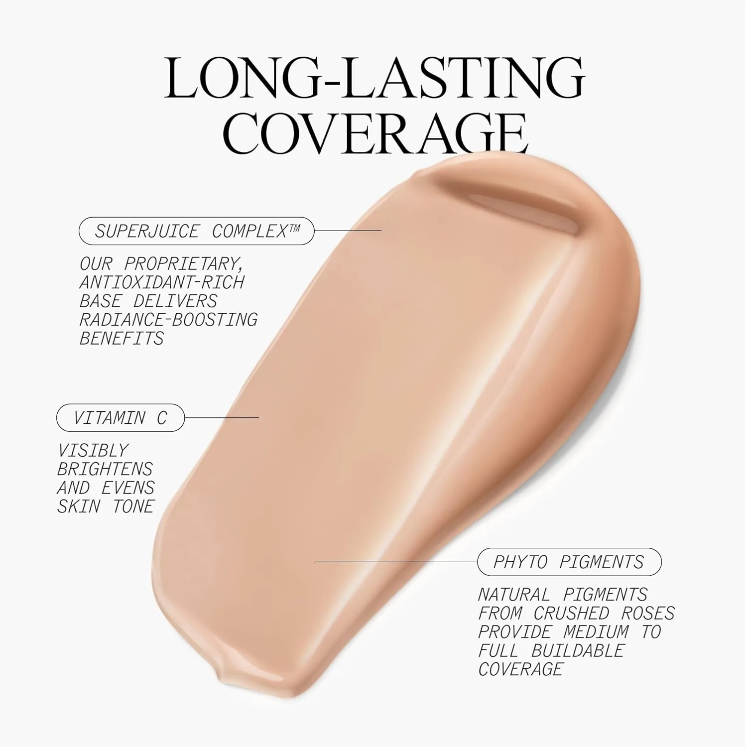 Juice Beauty Phyto-Pigments Flawless Serum Foundation - 08 Cream - 30 mL - Medium-to-Full, Long-Lasting Coverage - Reduces Look of Wrinkles   Pores - Vegan, Cruelty Free