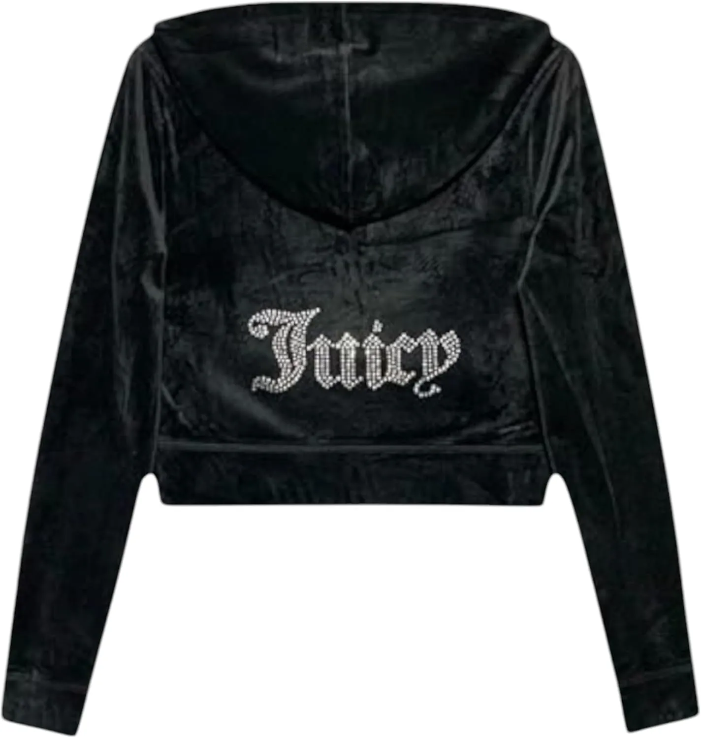 Juicy Couture Women's Plus Size Bling Velour Hoodie (US, Alpha, 0X, Plus, Regular, Black)