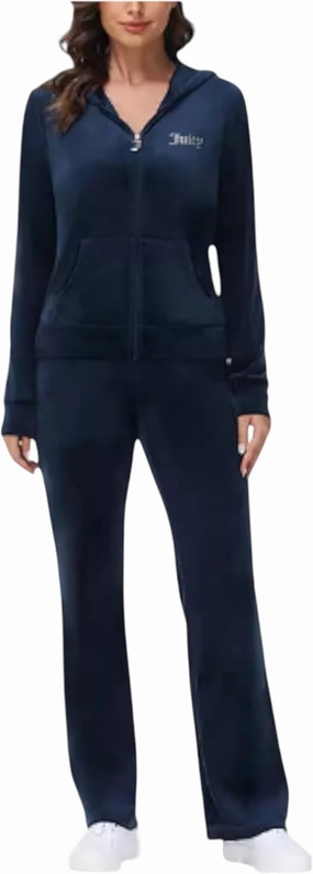 Juicy Couture Women's Bling Velour Hoodie