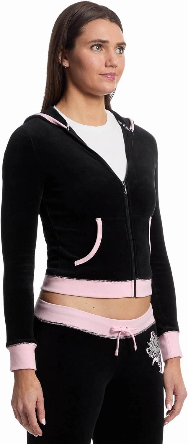 Juicy Couture Women's Vday Heritage Track Jacket with Contrast Rib