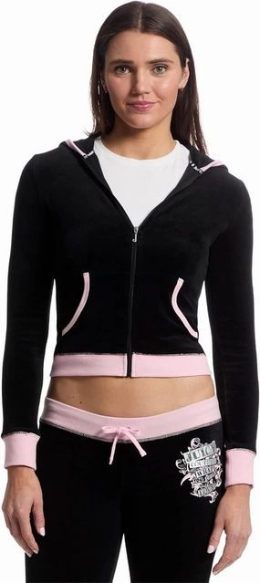 Juicy Couture Women's Vday Heritage Track Jacket with Contrast Rib