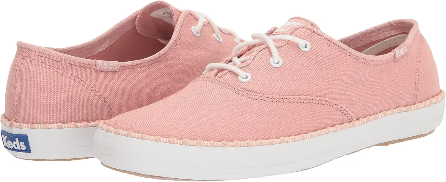 Keds Womens Champion Wave Metallic Lace Up Sneakers Shoes Casual - Silver